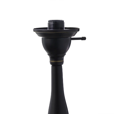 2 Light Restoration Mother Daughter Floor Lamp With Amber Marble Glass Shade Brown - Elegant Designs - Image 5