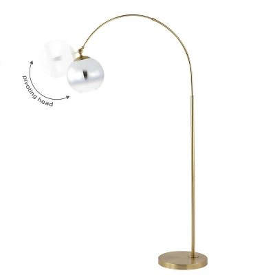 71" Nora Coastal Vintage Iron LED Floor Lamp (Includes LED Light Bulb) - JONATHAN Y - Image 9