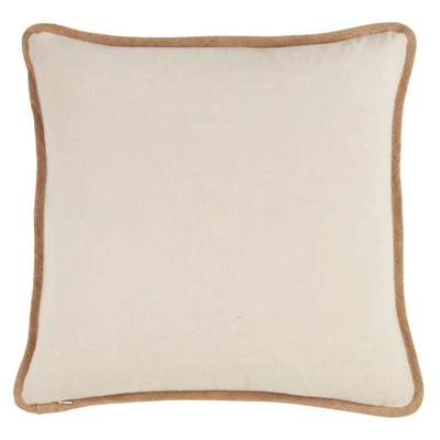 Saro Lifestyle Turkey Pillow - Down Filled, 18" Square, Natural