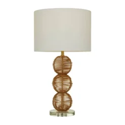 Bohemian Wicker Table Lamp Brown - Olivia & May