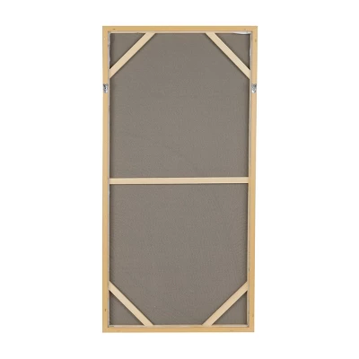 Canvas Geometric Deco Inspired Line Framed Wall Art With Gold Frame White - Olivia & May - Image 2